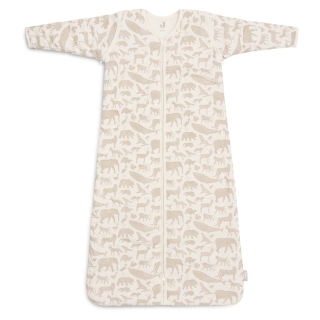 Jollein Baby Slaapzak met Afritsbare Mouw 90cm Animals - Nougat