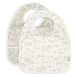 Jollein Slab Waterproof Animals - Olive Green - 2 Stuks