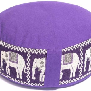 Meditatiekussen paars olifanten