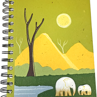 Notitieboek Olifantenmest A5 Groen