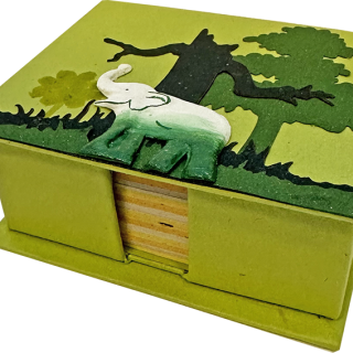 Notitieblok van Olifantenmest Groen groot