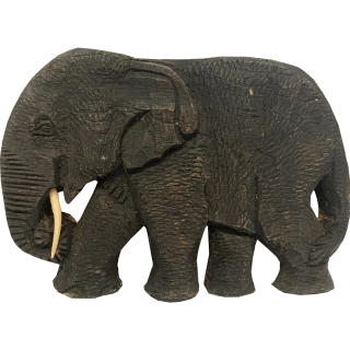 Wandbordje donkerbruin slurf gekruld