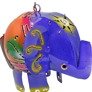 Windlichtje paars klein